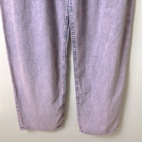 NEW Snacks by Mother The Pleated Fun Dip Puddle jeans in Silver Pink, 27 - Picture 5 of 13